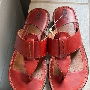 Born Cherry Red Leather Sandals